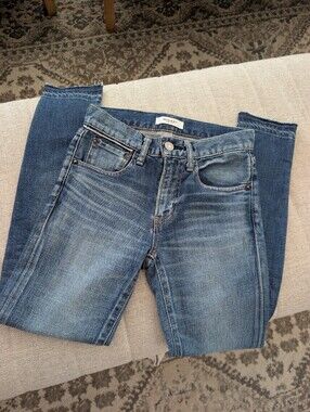 MOUSSY VINTAGE Clarence Skinny Jeans Raw Frayed Hem Size 24 Made in Japan